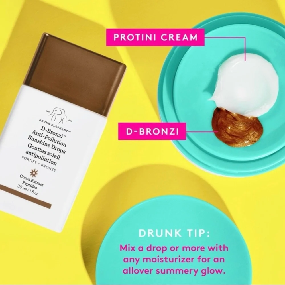 Drunk Elephant D-Bronzi Anti-Pollution Sunshine Drops (Bronzer) NEW Full Size